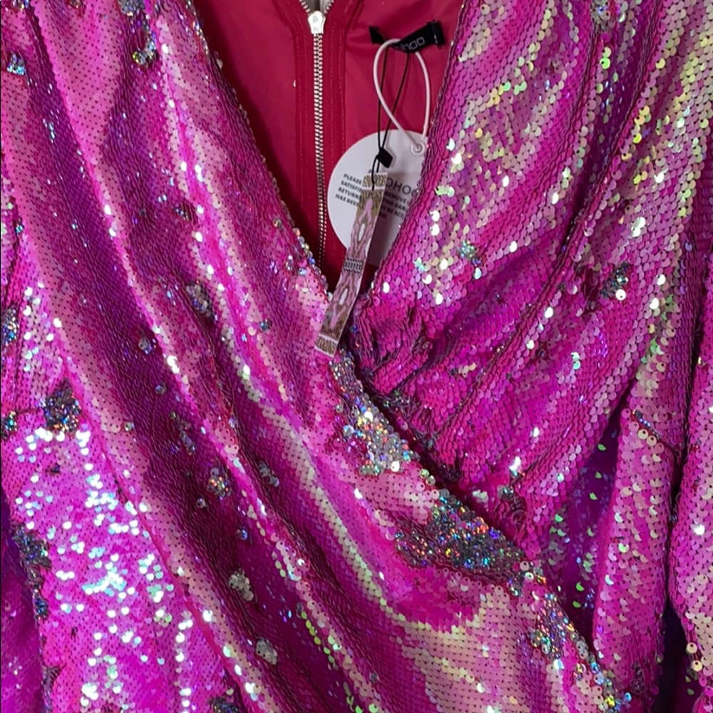 Drape Sequin Dress  Reversible Sequin - Picture 9 of 11